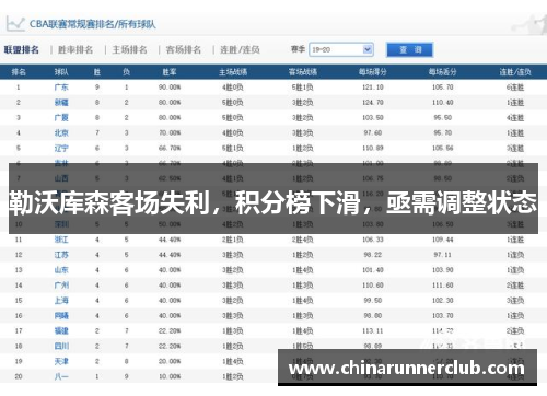 勒沃库森客场失利，积分榜下滑，亟需调整状态